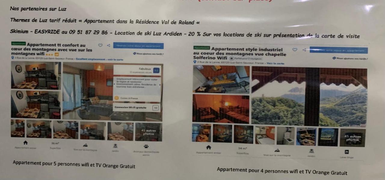 Appartement Tt Confort Au Coeur Des Montagnes Avec Vue Sur Les Montagnes Wifi Luz-Saint-Sauveur Kültér fotó